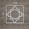 Ekena Millwork Small Gypsum Decorative Fretwork Wall Panels in Architectural Grade PVC, 11 3/8"W x 11 3/8"H x 3/8"T WALP12X12GYP - alternate 6
